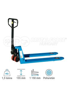 Alacsony profilú hidraulikus kézi raklapemelő BF1500-55mm