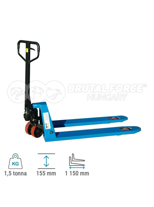 Alacsony profilú hidraulikus kézi raklapemelő BF1500-55mm