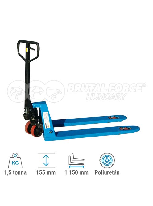 Alacsony profilú hidraulikus kézi raklapemelő BF1500-55mm