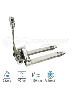 Rozsdamentes hidraulikus kézi raklapemelő BF2000-RM