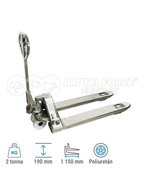 Rozsdamentes hidraulikus kézi raklapemelő BF2000-RM