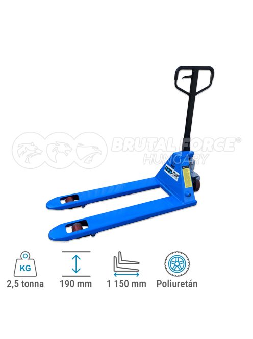 Hidraulikus kézi raklapemelő 1 villa görgővel BF2500-single