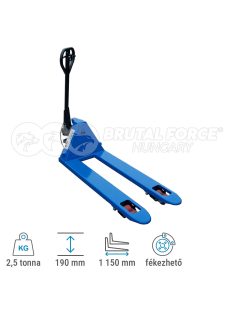 Hidraulikus fékezhető kézi raklapemelő BF2500B