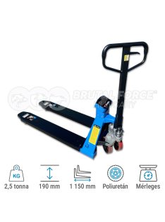 Hidraulikus kézi raklapemelő BF2000 mérleggel