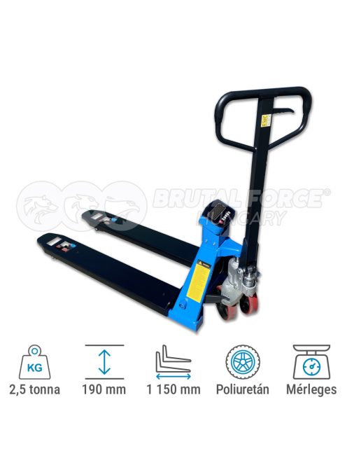 Hidraulikus kézi raklapemelő BF2000 mérleggel