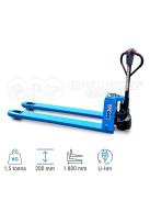 Hosszúvillás gyalogkiséretű elektromos raklapemelő Li-ion EPT15H