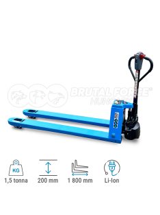   Hosszúvillás gyalogkiséretű elektromos raklapemelő Li-ion EPT15H