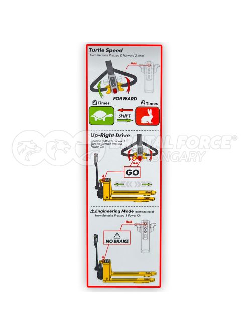 Hosszúvillás gyalogkiséretű elektromos raklapemelő Li-ion EPT15H
