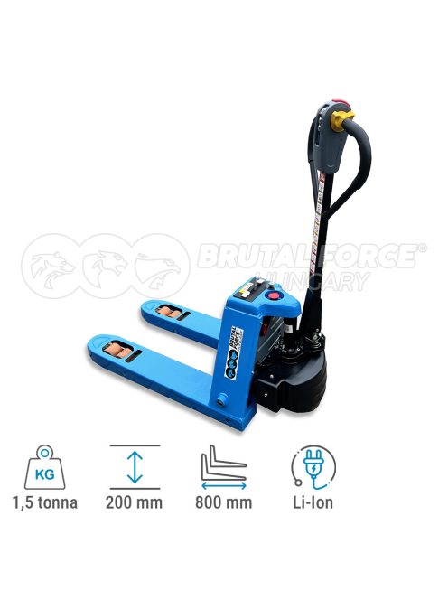 Rövidvillás gyalogkiséretű elektromos raklapemelő Li-ion EPT15H