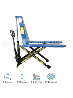 Ollós magasemelésű kézi raklapemelő HLS 1000N