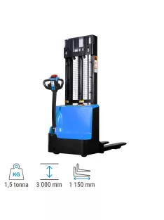   Gyalogkiséretű elektromos magasemelésű raklapemelő WS-15H-3000